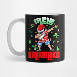 Mele Kalikimaka Christmas Santa Shaka Hawaii Mug